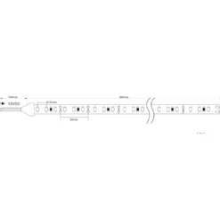 LED Leuchtband 5m IP65 - 12V 4.8W 60 LED's pro Meter - 2700K Warmweiß