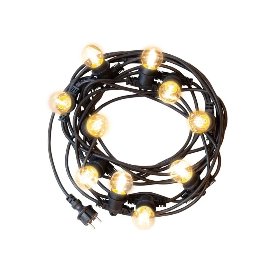 LED Lichterkette 40 meter (4x10m) - Inkl. 40x LED Lampe G45 - 1W - 3000K