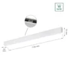 LED Linear Design Pendelleuchte Weiß - 112cm - 36W - 4000K Neutralweiß