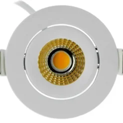 LED-Mini-Einbaustrahler IP65 – Weiß 62 mm – 5 W 450 lm – 2700 K 827 Warmweiß | Einbaudurchmesser 52 mm – Triac dimmbar | 230V