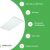 LED Panel 120x60cm - Pro Slim Line - 60W 7200Lm - 3000K 830 Warmweiß | UGR22 Opalweiß - 5 Jahre Garantie