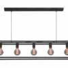 LED Pendelleuchte Esteso mit 7 Lichtern Schwarz