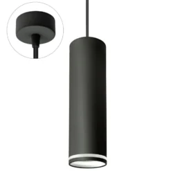 LED Pendelleuchte MADARA RING - 1x GU10 Fassung - Mattschwarz
