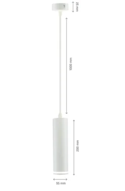 LED Pendelleuchte MADARA RING - 1x GU10 Fassung - Weiß matt