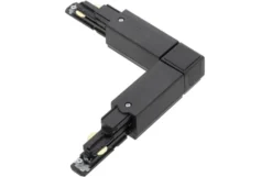 LED 3-Phasen Schienenverbinder Schwarz Zubehör | Eck 90-Grad Verbindung L Verbinder - 3-Phasen Universal 230V