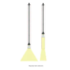 LED Railspot 3F - Pendelleuchte - Schwarz - Chloe Slim - GU11/MR11-Fassung - 40X500MM