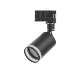 LED Schienenstrahler Mini Schwarz mit opalem Ring - 3-Phase universal - GU10 Fassung