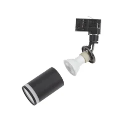 LED Schienenstrahler Mini Schwarz mit opalem Ring - 3-Phase universal - GU10 Fassung