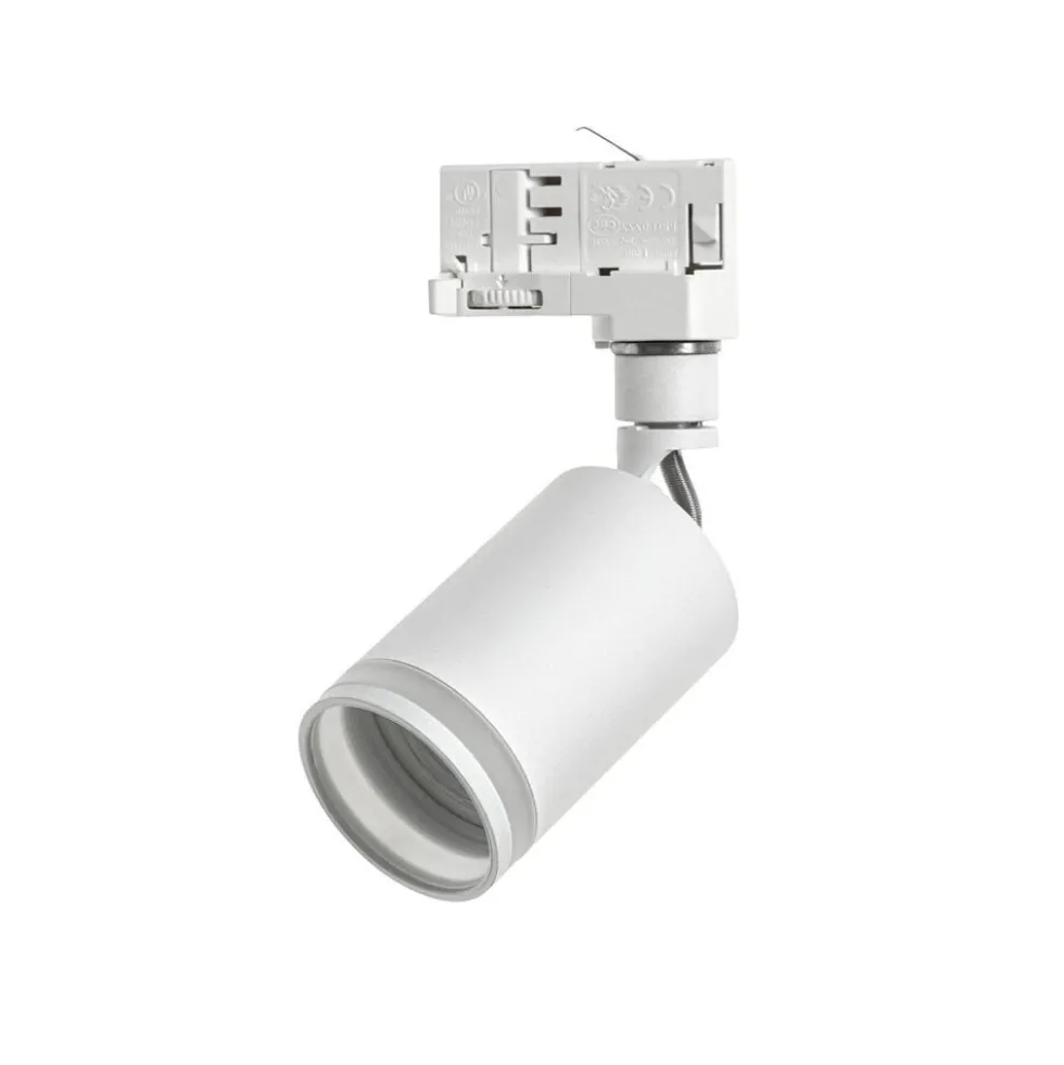LED Schienenstrahler Mini Weiß mit opalem Ring - 3-Phase universal - GU10 Fassung