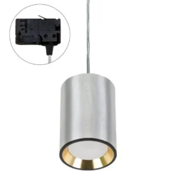 LED Schienenstrahler Silber / Gold mit GU10 Fassung - universal 3-Phase - exkl. LED GU10