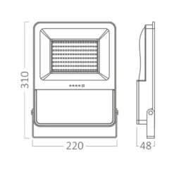 LED-Solarstrahler inkl. Sensor – 50 W, 1800 lm – Einstellbare Lichtfarbe – Schutzart IP65