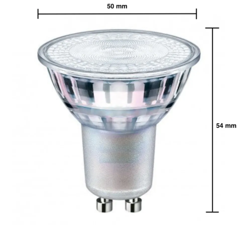 LED Spot dimmbar - GU10 Strahler 5W 400Lm - 2700K Warmweiß - Glasgehäuse