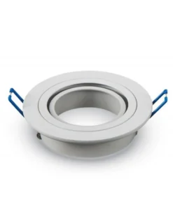 LED Spot Einbaurahmen für GU10 / MR16 - 75mm - weiß - rund - schwenkbar - Einbaugröße 92mm