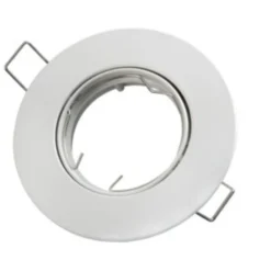LED Spot Einbaurahmen für GU10 / MR16 - 80mm - Weiß - rund - schwenkbar - Einbaugr. 92 mm