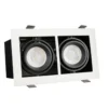 LED Stahler Einbaurahmen Modern - rechteckig mit 2x GU10 Fassung