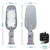 LED Straßenlaterne IP65 - 150W 13200Lm - 6500K Tageslichtweiß - 3 Jahre Garantie