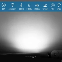 LED Straßenlaterne IP66 - 50W 5000 Lumen - 6500K Tageslichtweiß - 3 Jahre Garantie