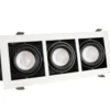 LED Strahler Einbaurahmen Modern - rechteckig mit 3x GU10 Fassung