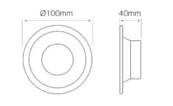 LED Strahler Einbaurahmen rund - Gold / Weiß - Sägegröße 75mm - Außengröße 94mm