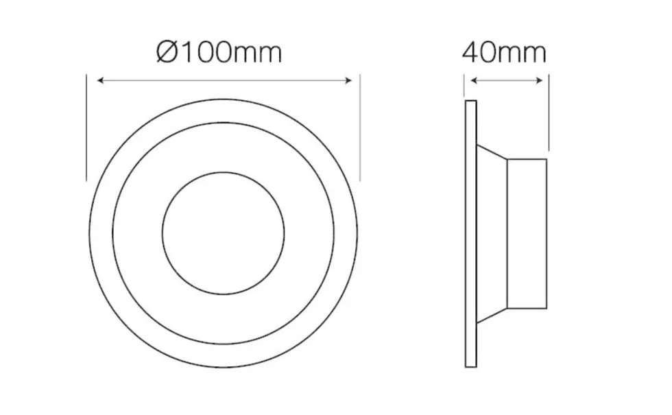 LED Strahler Einbaurahmen rund - Gold / Weiß - Sägegröße 75mm - Außengröße 94mm