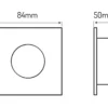 LED Strahler Einbaurahmen Schwarz viereckig - Badezimmer IP44 - Sägegröße 73mm - Außengröße 84mm