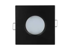 LED Strahler Einbaurahmen Schwarz viereckig - Badezimmer IP44 - Sägegröße 73mm - Außengröße 84mm