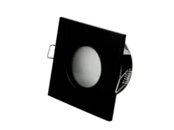 LED Strahler Einbaurahmen Schwarz viereckig - Badezimmer IP44 - Sägegröße 73mm - Außengröße 84mm