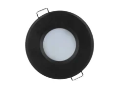 LED Strahler Einbaurahmen Schwarz rund - Badezimmer IP44 - Sägegröße 73mm - Außengröße 83mm