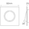 LED Strahler Einbaurahmen Schwarz viereckig - schwenkbar - Sägegröße 74mm - Außengröße 92mm