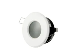 LED Strahler Einbaurahmen Weiß rund - Badezimmer IP44 - Sägegröße 73mm - Außengröße 83mm