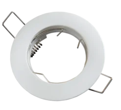 LED Strahler GU10 / MR16 - 65 mm Einbaurahmen - weiß rund - nicht schwenkbar - Einbaugröße77mm
