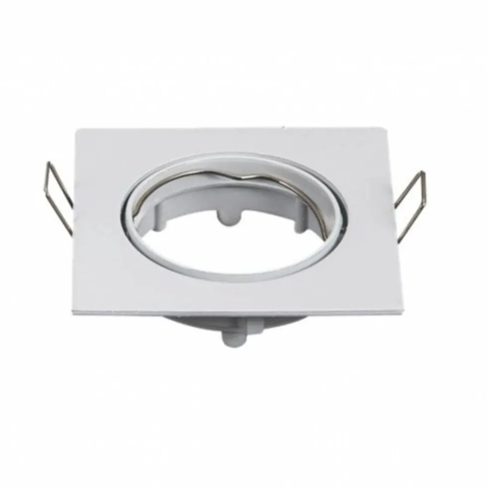 LED Strahler 72mm Einbaurahmen - weiß - Quadrat 80x80mm - schwenkbar