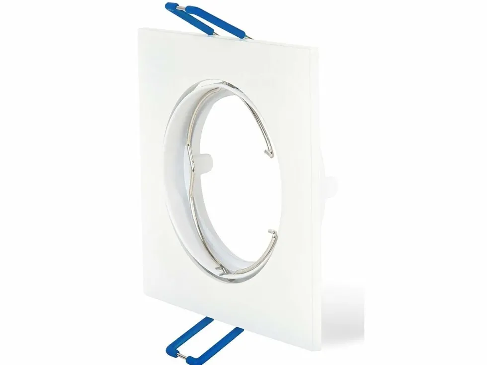 LED Strahler 72mm Einbaurahmen - weiß - Quadrat 80x80mm - schwenkbar
