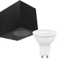 LED Wandlampe Außenbereich - 4W - 3000K - Schwarz