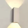 LED-Wandleuchte Champagner – DANTE2 XL 240 mm – 2-flammig, nach oben und unten gerichtet | Schutzart IP20 – 2 x GU10-Fassung – ohne Leuchtmittel 240 x 100 mm