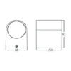 LED Wandleuchte 2×GU10 IP44 – Halbrund Anthrazit – Außenlampe