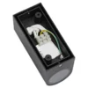 LED Wandleuchte halbrund Anthrazit - GU10 Fassung - IP44 - geeignet für 2 GU10 Spots