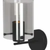 LED Wandleuchte INTERNO Schwarz / Rauchglas
