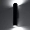 LED Wandleuchte Mattschwarz LOOPEZ - 1 x GU10 Fassung - exkl. LED's