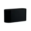 LED Wandleuchte oval - Mattschwarz mit G9 Fassung - 80x80x160 mm