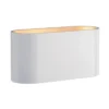 LED Wandleuchte oval - Weiß Gold mit G9 Fassung - 80x80x160 mm