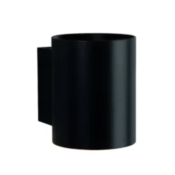 LED Wandleuchte rund - Mattschwarz mit G9 Fassung - 100x80x100mm