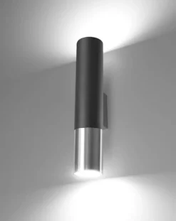 LED Wandleuchte Schwarz Chrom LOOPEZ - 1 x GU10 Fassung - exkl. LED's