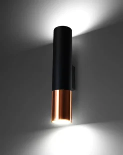 LED Wandleuchte Schwarz Kupfer LOOPEZ - 1 x GU10 Fassung - exkl. LED's