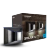 LED Wandleuchte Solar chrom - IP44 6Lm 6000K Tageslichtweiß - Duo-Pack