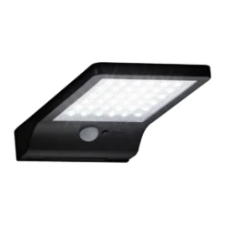 LED Wandleuchte Solar mit Sensor schwarz - IP44 300Lm 6000K Tageslichtweiß