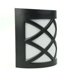 LED Wandleuchte Solar schwarz - IP44 1,5Lm - 6000K Tageslichtweiß