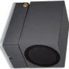 LED Wandleuchte verstellbar - GU10 Fassung - IP44 - geeignet für 1 GU10 Spot - Schwarz