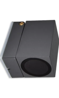 LED Wandleuchte verstellbar - GU10 Fassung - IP44 - geeignet für 1 GU10 Spot - Schwarz
