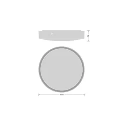 LED-Wand- und Deckenleuchte Rund Weiß 17W 2270lm - 830-840 CCT | 312mm - IP65